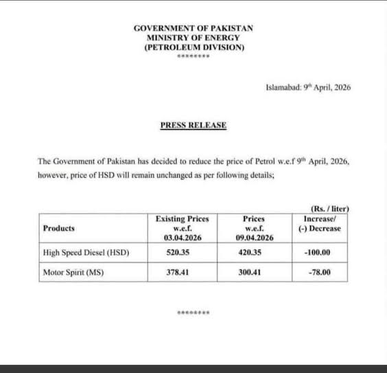 Fake OGRA petrol price notification viral on WhatsApp Pakistan April 2026