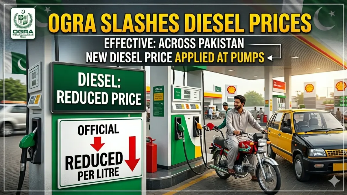 OGRA Slashes Diesel Price by Rs. 32 /litter -18 April 2026
