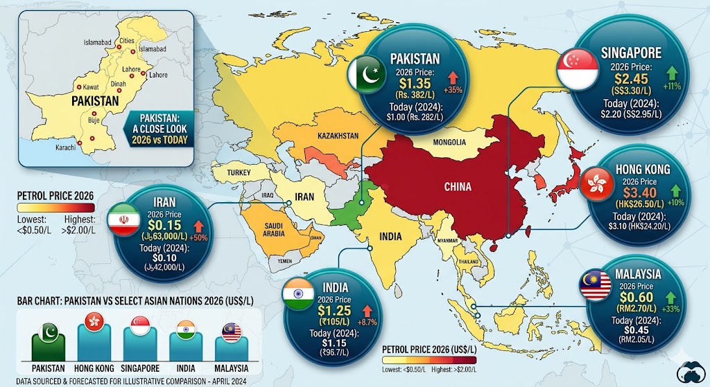 Petrol Price in Pakistan Today vs Asia 2026 – Who Pays More?