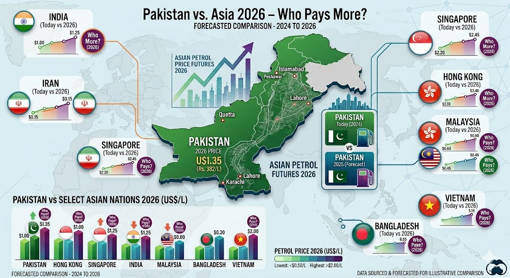 Petrol Price in Pakistan Today vs Asia 2026 – Who Pays More?